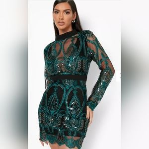 Sequine Lace Cocktail Dress